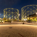 illuminazione gazometro a roma