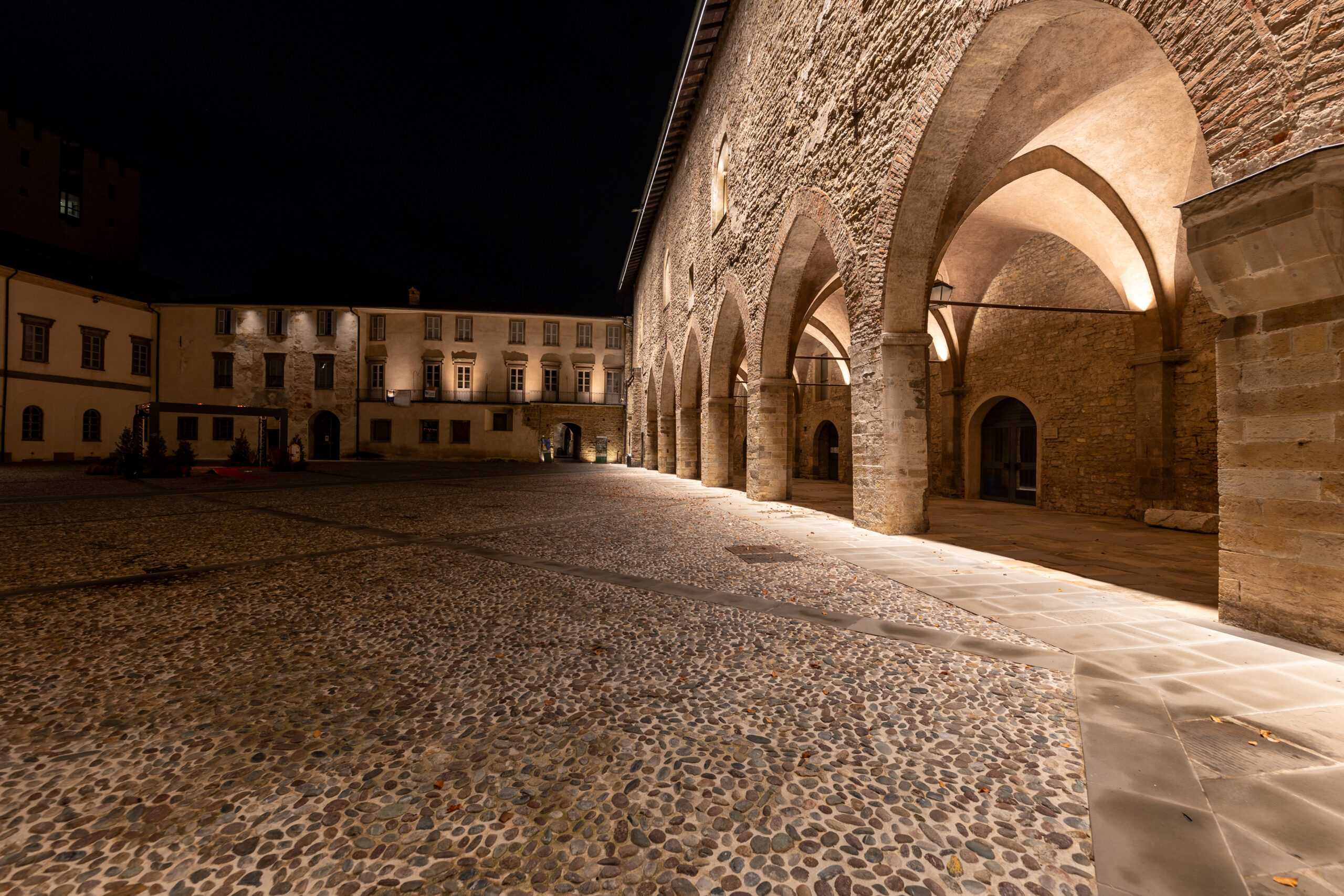 illuminazione cittadella viscontea bergamo