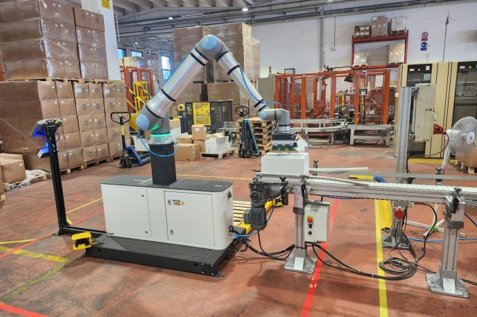 cobot per pallettizzazione industriale