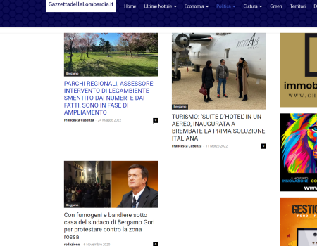 homepage notiziario gazzetta della lombardia
