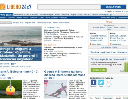 homepage quotidiano libero 24x7