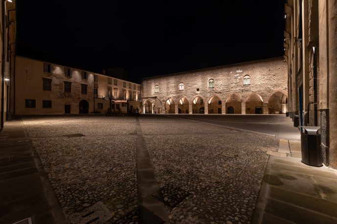 illuminazione cittadella viscontea bergamo