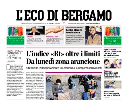 homepage l'eco di bergamo