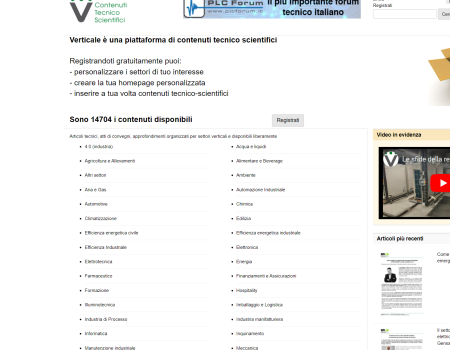 homepage sito verticale.net
