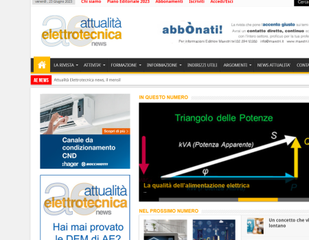 homepage notiziario tecnico attualità elettrotecnica