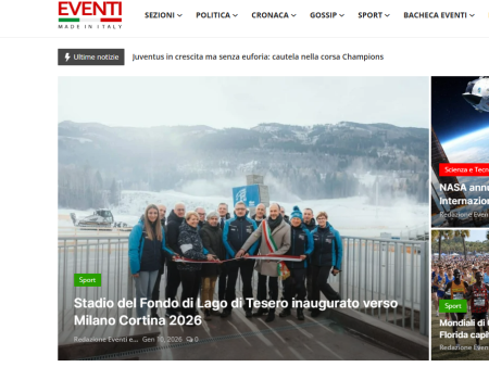 homepage eventi news