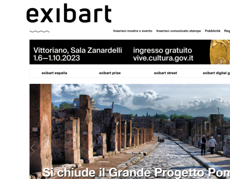 homepage sito web exibart