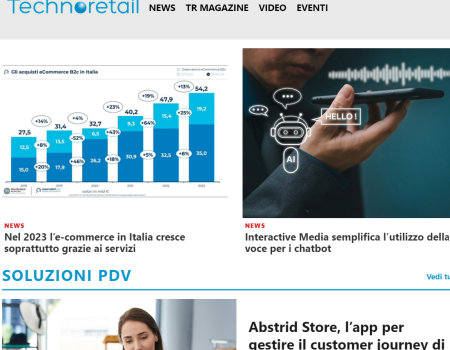 homepage sito technoretail