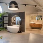 Illuminazione showroom arredo bagno